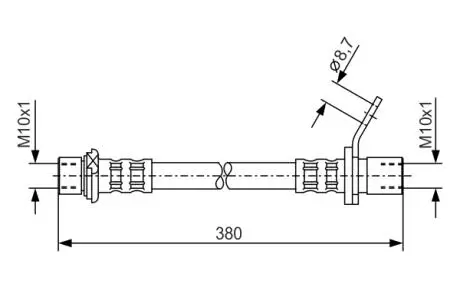 Тормозной шланг 380mm toyota avensis \'\'rr \'\'1,6-2,0 \'\'97-03 BOSCH 1987476162