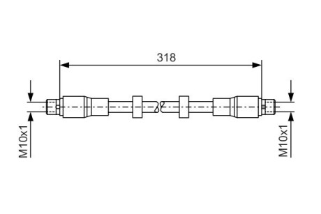 Тормозной шланг AUDI A6 "F "04-11 BOSCH 1987476247 (фото 1)