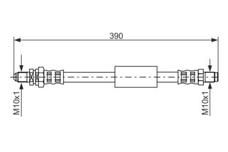 FORD Шланг тормозной зад.KA -08 BOSCH 1987476840