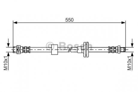 Шланг тормозной передний bmw x3 -06 BOSCH 1987481056 (фото 1)