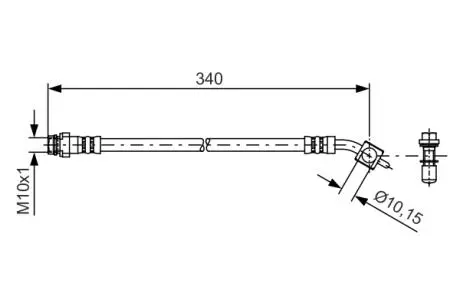 VOLVO Тормозной шланг задн. лев. XC 70 II BOSCH 1987481424