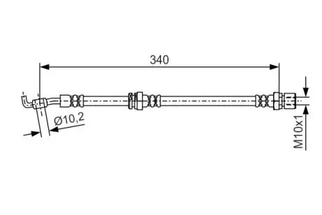 Шланг гальм. задн. прав. DAEWOO Nubira BOSCH 1987481627