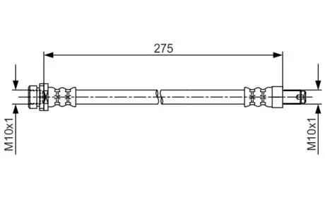 Шланг торм. зад. FORD Transit 16 - BOSCH 1987481704