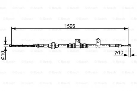 Трос, стояночная тормозная система BOSCH 1987482520 (фото 1)
