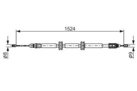 Трос ручного гальма BOSCH 1987482888