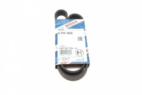 Ручейковый ремень 6pk900 BOSCH 1 987 947 936