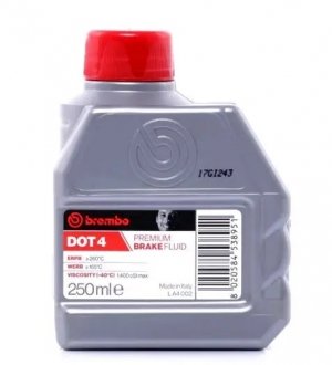 Тормозная жидкость DOT 4 (0.25л) BREMBO LA4002