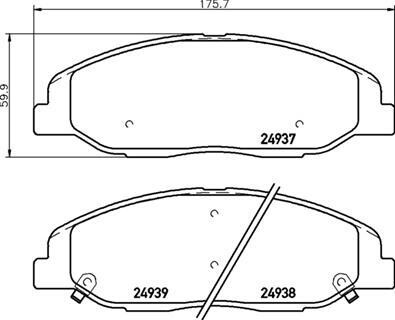 Тормозные колодки BREMBO P09 016