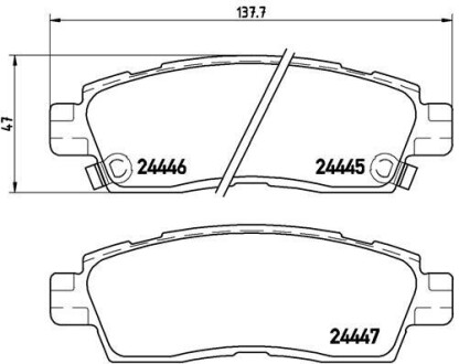 Тормозные колодки BREMBO P10 010