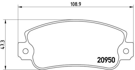 Гальмівні колодки BREMBO P23 021 (фото 1)