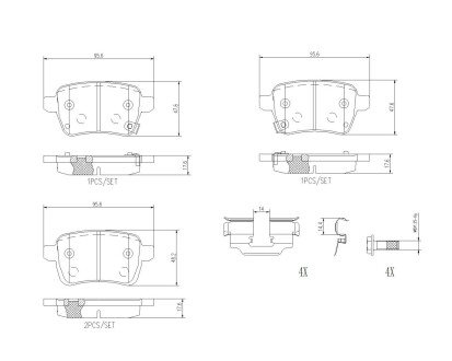 Тормозные колодки BREMBO P23 190