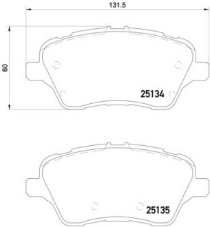 Тормозные колодки BREMBO P24 151 (фото 1)