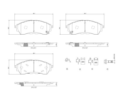 Гальмівні колодки BREMBO P24 225