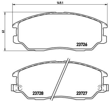 Гальмівні колодки BREMBO P30 028 (фото 1)