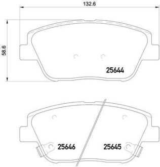 Комплект гальмівних колодок BREMBO P30 066 (фото 1)