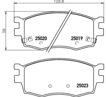 Комплект тормозных колодок BREMBO P30 069