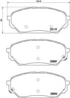 Гальмiвнi колодки к-кт. BREMBO P30 071