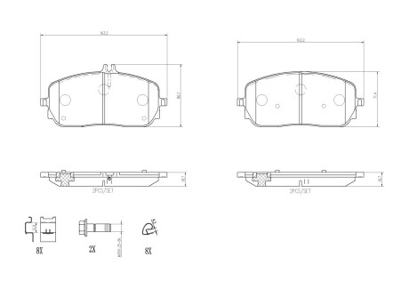 Тормозные колодки BREMBO P50 152