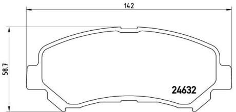 Тормозные колодки дисковые BREMBO P56062 (фото 1)