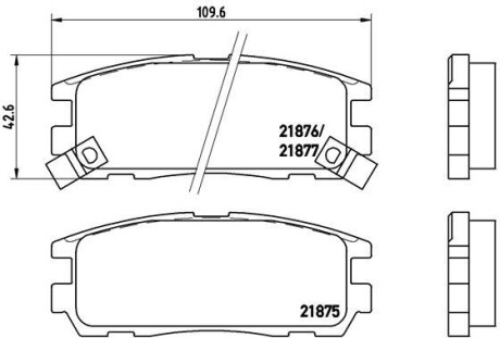 Гальмівні колодки BREMBO P59 021 (фото 1)