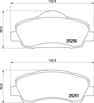 Гальмівні колодки BREMBO P61 138