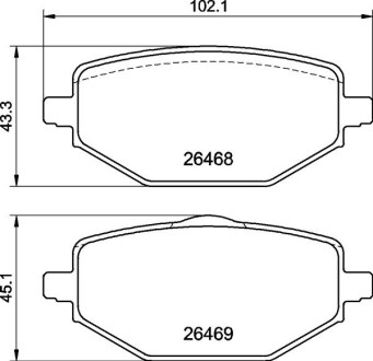 Тормозные колодки BREMBO P68 076