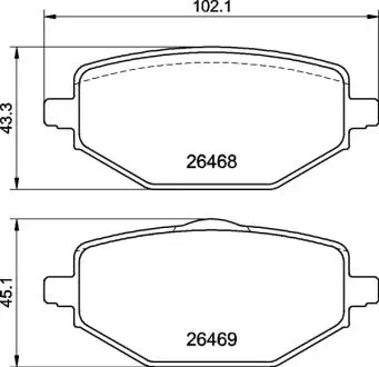 Тормозные колодки BREMBO P68 076