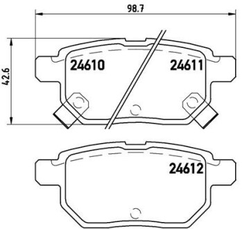 Тормозные колодки дисковые BREMBO P83083 (фото 1)