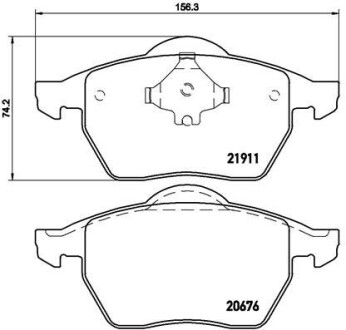 Тормозные колодки дисковые BREMBO P85035 (фото 1)