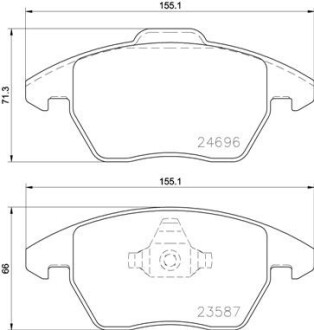 Тормозные колодки дисковые BREMBO P85148 (фото 1)