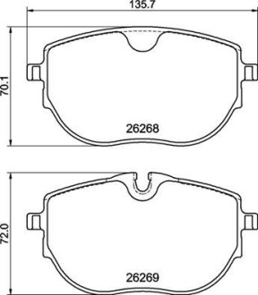 Комплект гальмівних колодок BREMBO P 85 187