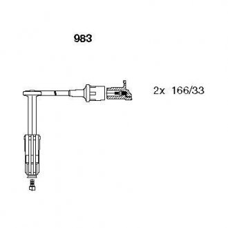 Комплект проводів запалювання BREMI 983