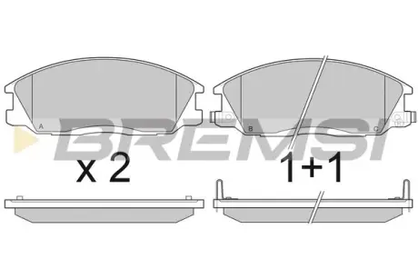 Гальмівні колодки пер. Rexton/Korando/Actyon /Kyron /H100/Santa Fe/Rexton 97- Bremsi BP2909
