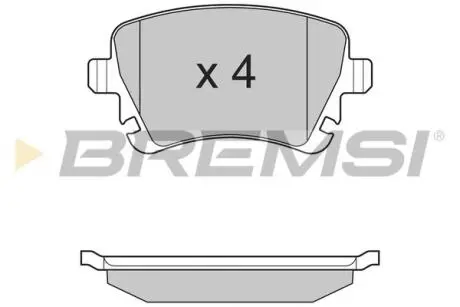 Тормозные колодки задние caddy iii/golf v/audi a4 03- Bremsi BP3130