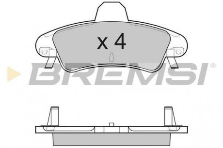 Тормозные колодки зад. Ford Mondeo 93-00 (bendix) (115,7x53,7x14,7) Bremsi BP3188 (фото 1)