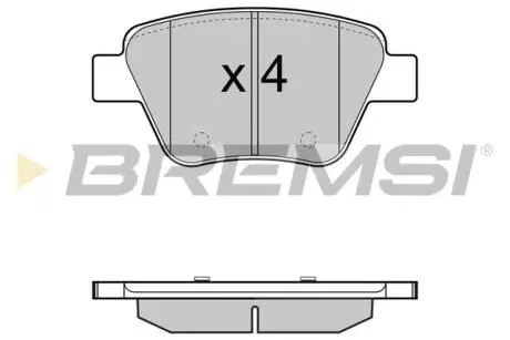 Тормозные колодки зад. caddy/jetta 10-/golf 09-13 Bremsi BP3429