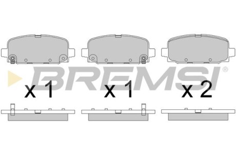 Тормозные колодки зад. Jeep Compass 16- (TRW) Bremsi BP3818