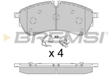 Тормозные колодки перед. VW Crafter 2.0TDI/Man TGE 16- (163.6x67.4x20.7) Bremsi BP3846