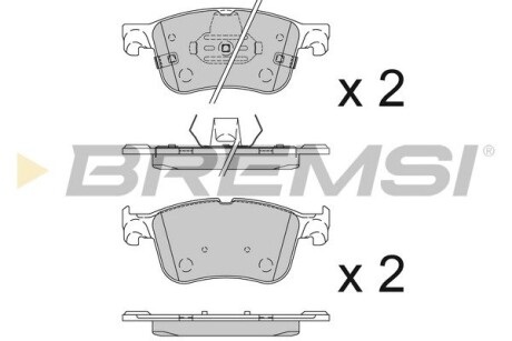 Тормозные колодки перед. Ford Focus IV 18- (155.1х64.4х16.8) Bremsi BP3847