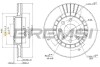Гальмівний диск перед. Lanos/Astra/Kadett/Vectra 84-03 (256x24) Bremsi CD6206V (фото 1)