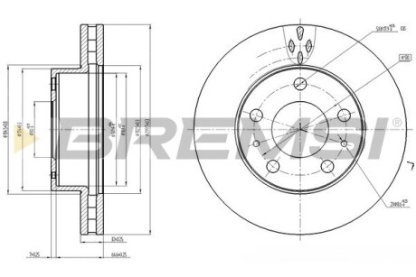 Гальмівний диск перед Ducato/Boxer 06- (300x32) Bremsi CD7718V