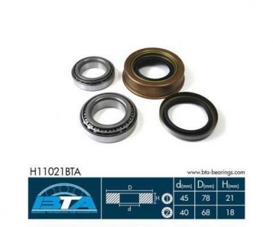 Подшипник колеса,комплект BTA H11021BTA (фото 1)