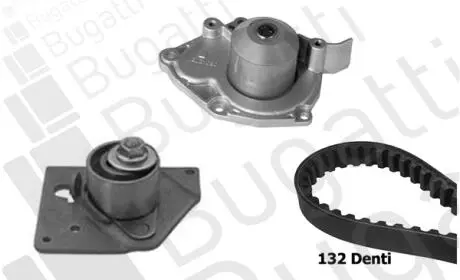 OPEL К-т ГРМ (Ремень+ролик+помпа) Vivaro 1.9dCi 01-, RENAULT Trafic Bugatti KBU10006B