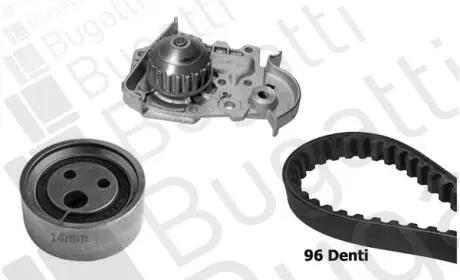 К-т ГРМ (ремень+ ролик+помпа) Dacia Logan 1.4/1.6, Sandero Renaulr Kangoo Bugatti KBU7714B