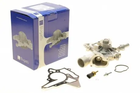 Помпа воды Opel Astra G/H/Corsa C/D 1.2 16V/1.4 00-14/Combo 1.4 16V 05- (B/B) (8лоп) (с датчиком t) Bugatti PA10318