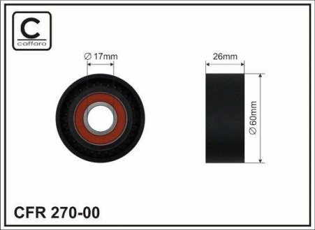 Натяжной ролик, поликлиновой ремень CAFFARO 27000 (фото 1)