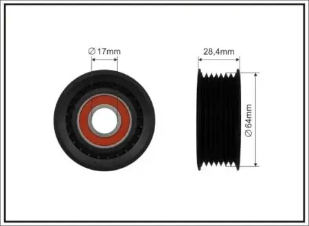 Натяжний ролик без кронштейна CAFFARO 500260