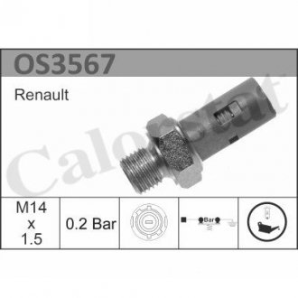 Датчик тиску мастила opel/renault/opel Calorstat by Vernet OS3567 (фото 1)