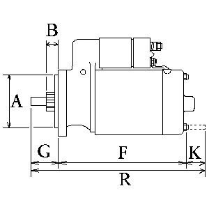 Стартер VW T4 1.9D-2.5D/2.5 90-03 (12V/2.2kw) (z=10) = 112167 CARGO F 032 112 167