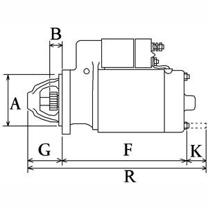 Стартер Renault Megane III/Scenic III 2.0 0-16 (12V/1.0kw) (z=10) = 115341 CARGO F 032 115 341